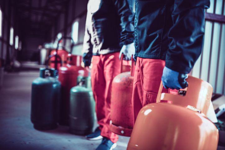 Butle gazowe różnego koloru